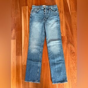 Reformation Cynthia stretch, high rise, straight Jeans. Size 26.